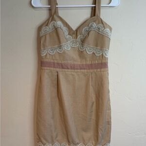 TCEC Beige Lace Detail Dress